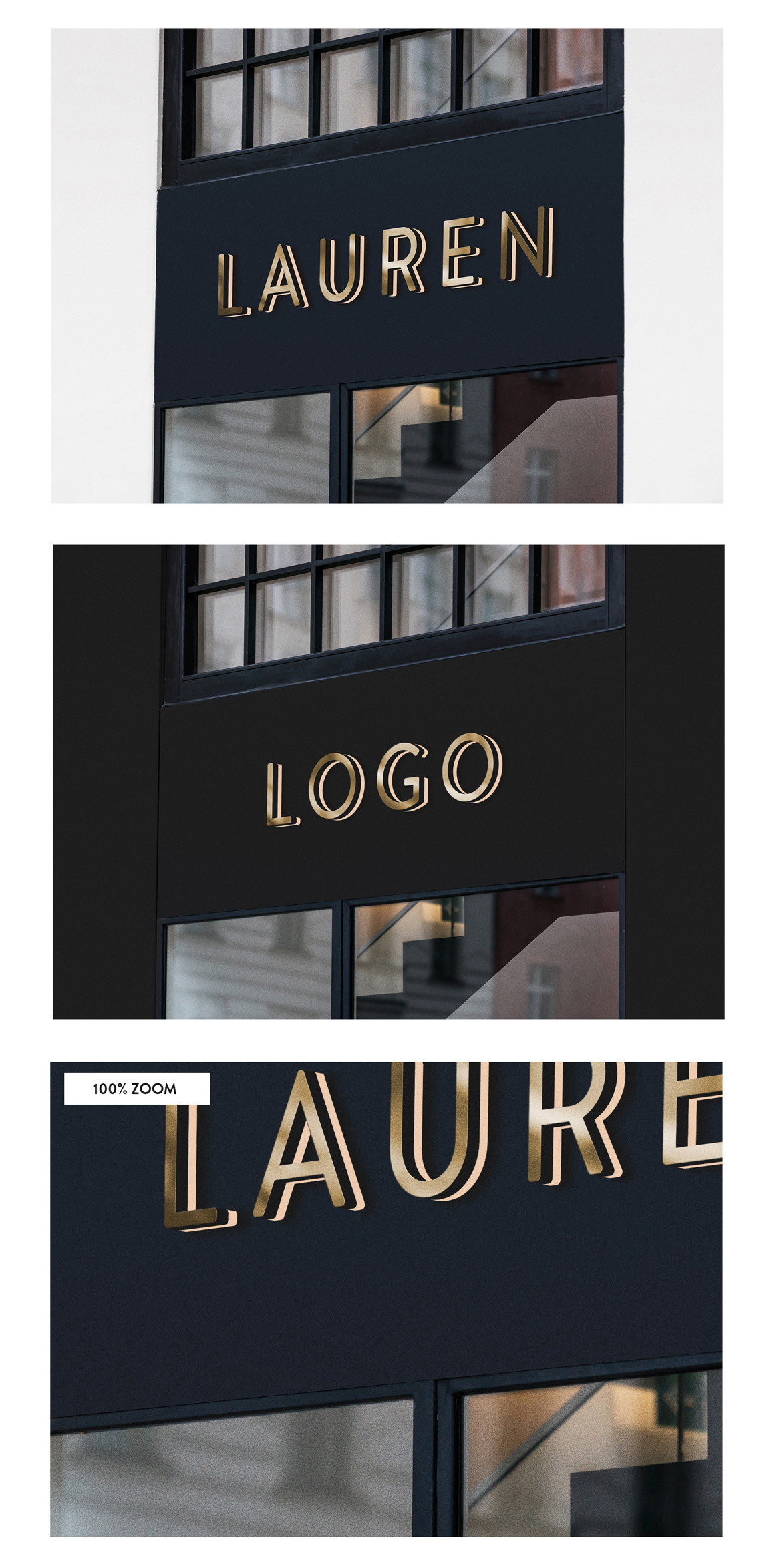 50 sign facade signboard logo mock vol 1