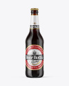 Amber Glass Bottle With Red Ale Mockup