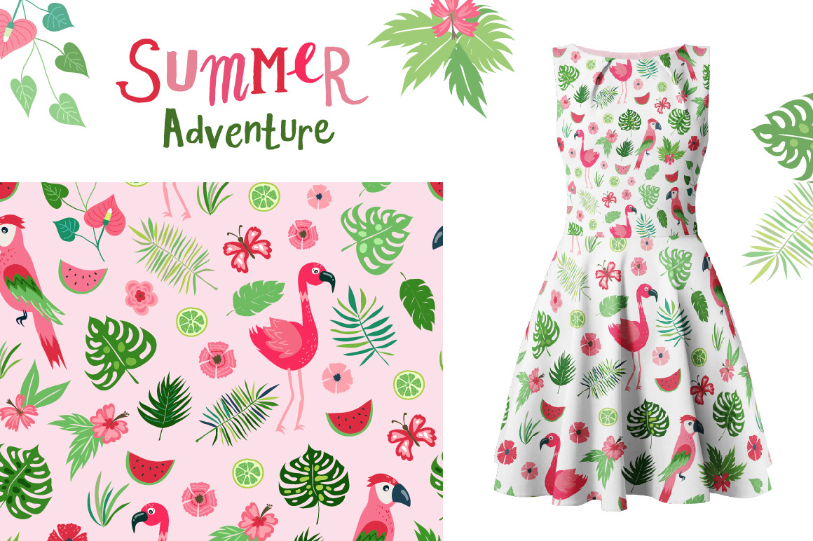 Summer Tropical Cute Vector Pack Summer Tropical Cute Vector Pack