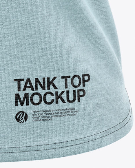 Women’s Heather V-Neck Tank Top Mockup - Front View