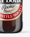 Dark Amber Glass Beer Bottle Mockup