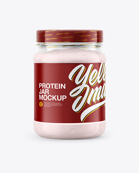 Clear Protein Jar Mockup