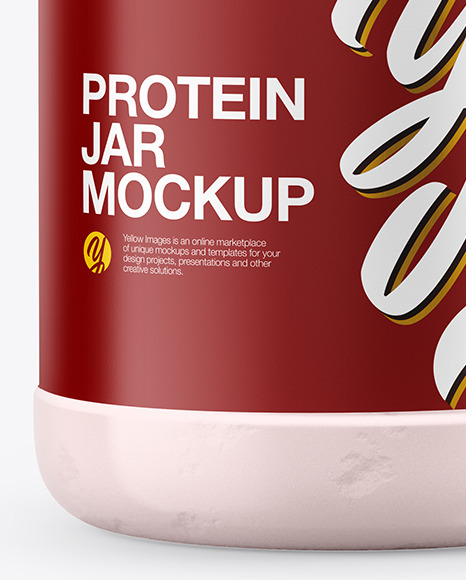Clear Protein Jar Mockup