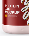 Clear Protein Jar Mockup