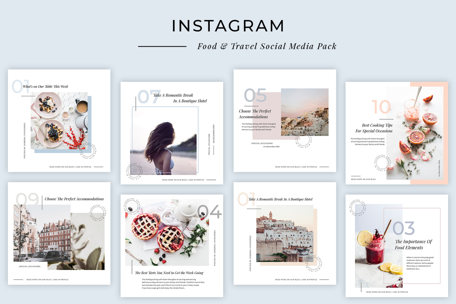 Modern Food & Travel Instagram Pack Modern Food & Travel Instagram Pack