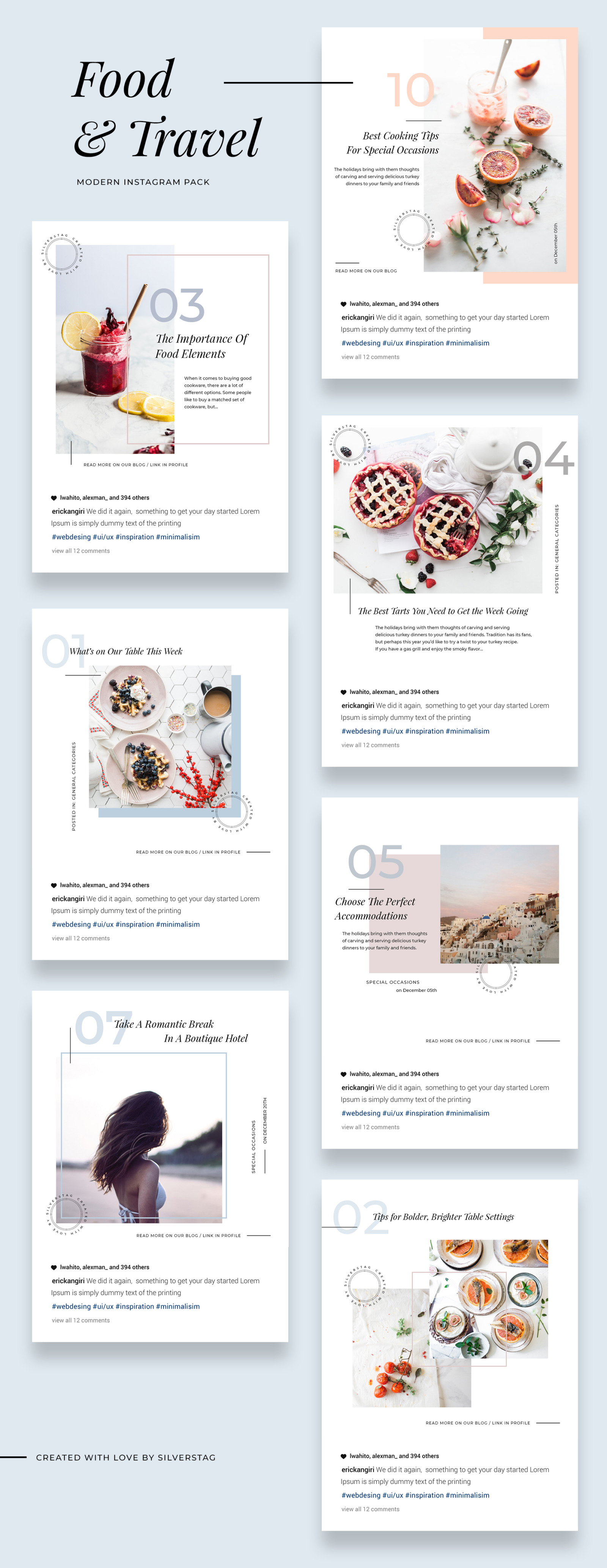 Modern Food & Travel Instagram Pack Modern Food & Travel Instagram Pack