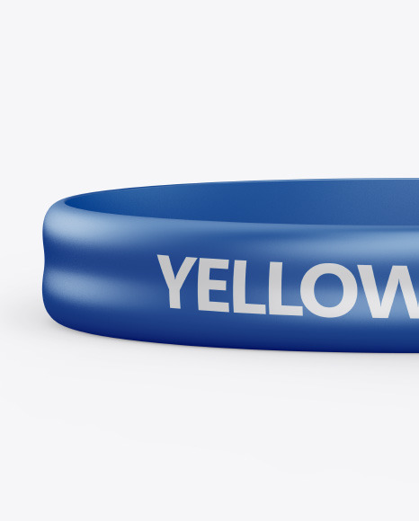 Glossy Silicone Wristband Mockup