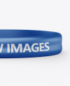 Glossy Silicone Wristband Mockup