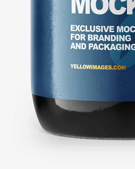 Amber Glass Bottle Mockup Amber Glass Bottle Mockup