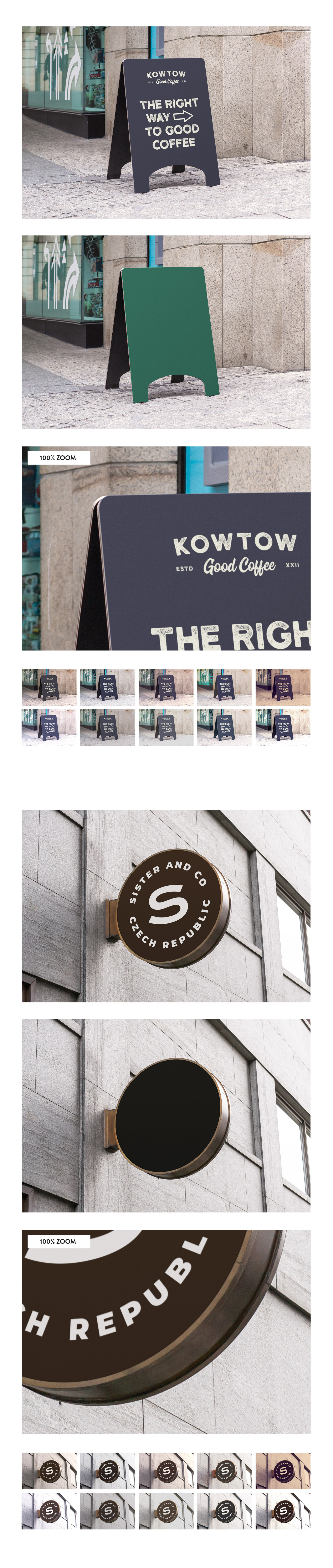 50 sign facade logo mockup template bundle 2