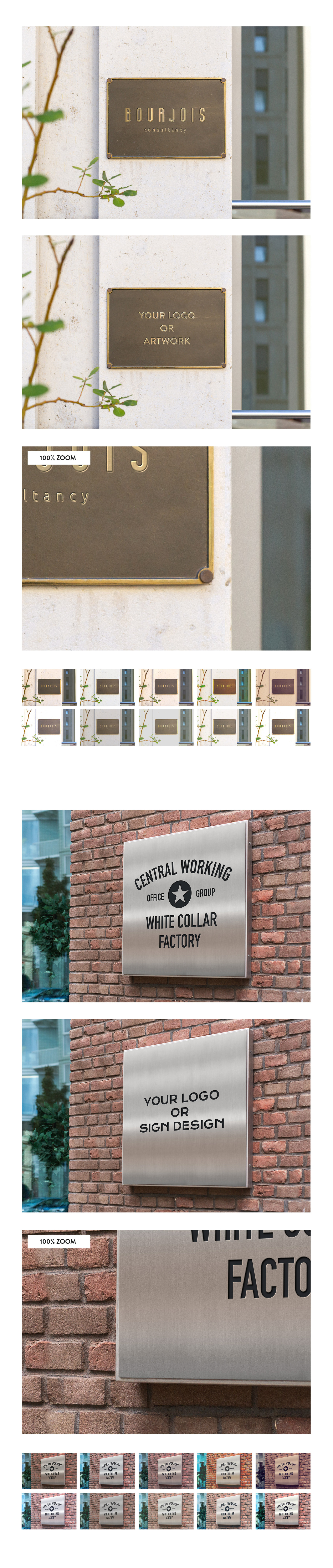 50 sign facade logo mockup template bundle 2 50 sign facade logo mockup template bundle 2