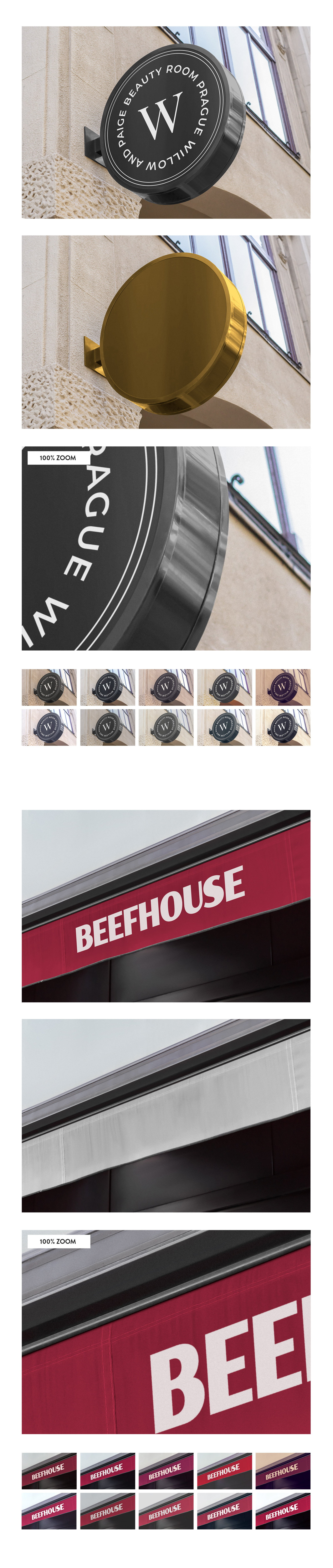 50 sign facade logo mockup template bundle 2 50 sign facade logo mockup template bundle 2