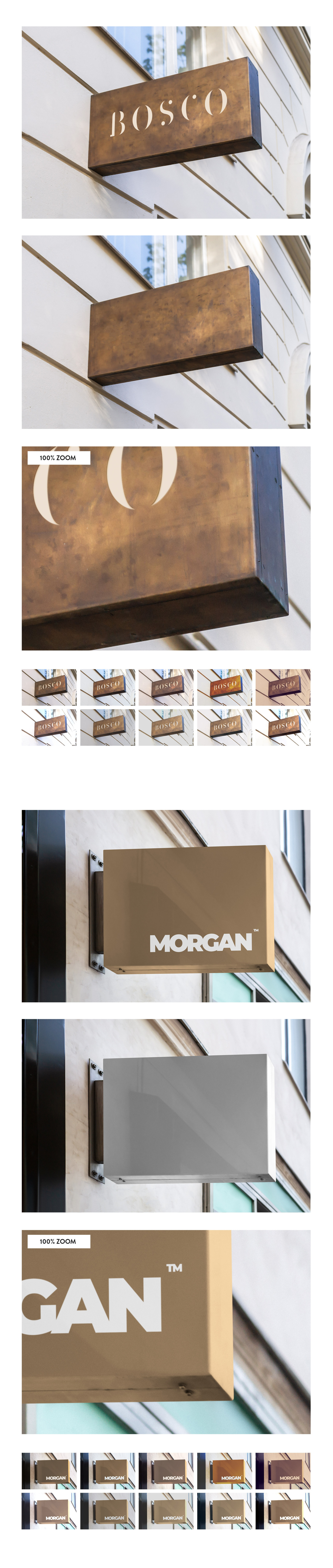 50 sign facade logo mockup template bundle 2