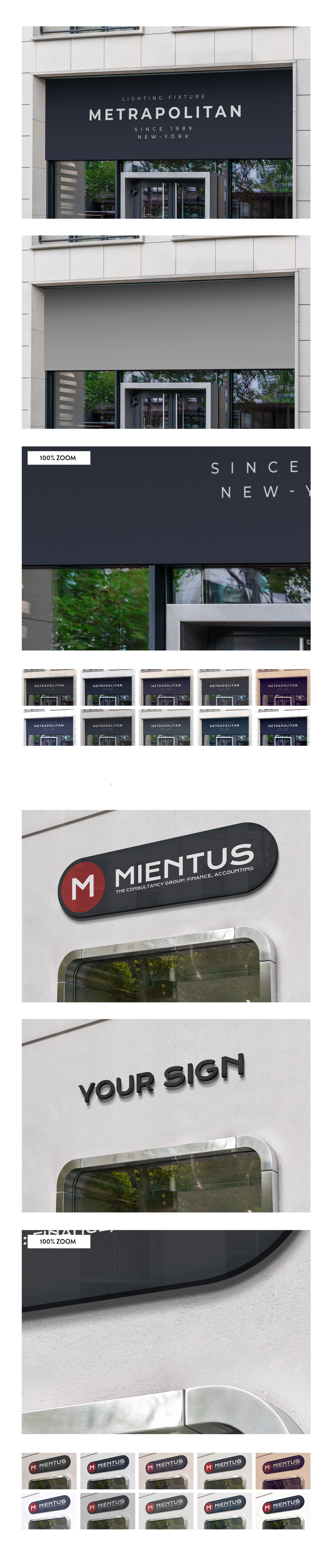 50 sign facade logo mockup template bundle 2 50 sign facade logo mockup template bundle 2