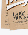 Two Kraft Labels Mockup