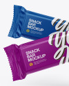 Two Glossy Snack Bars Mockup