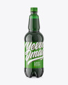 Green Plastic Dark Beer Bottle Mockup