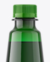 Green Plastic Dark Beer Bottle Mockup