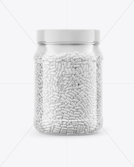 Clear Amino Jar Mockup Clear Amino Jar Mockup