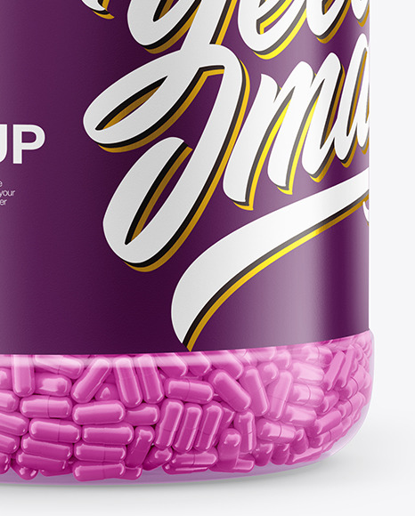 Clear Amino Jar Mockup Clear Amino Jar Mockup