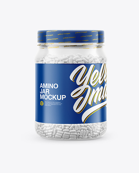Clear Amino Jar Mockup Clear Amino Jar Mockup