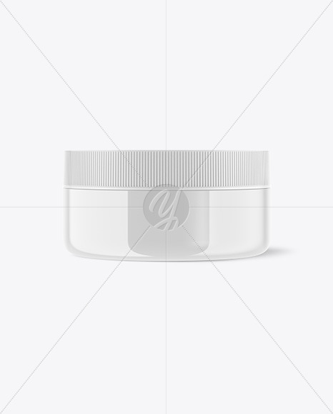 Glossy Cosmetic Jar Mockup - Front View