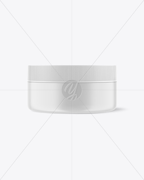 Matte Cosmetic Jar Mockup - Front View