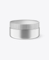 Metallic Cosmetic Jar Mockup - High-Angle Shot