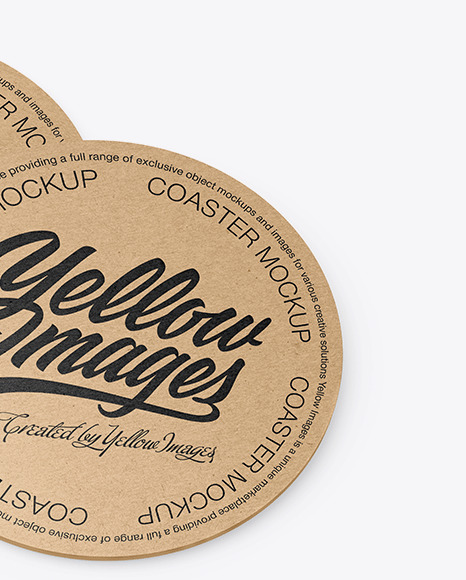 Kraft Beverage Coasters Mockup