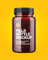 Colored Pills Bottle Mockup