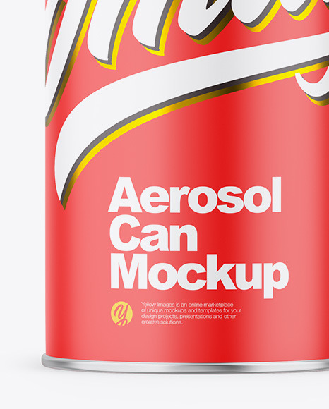 Matte Aerosol Can Mockup