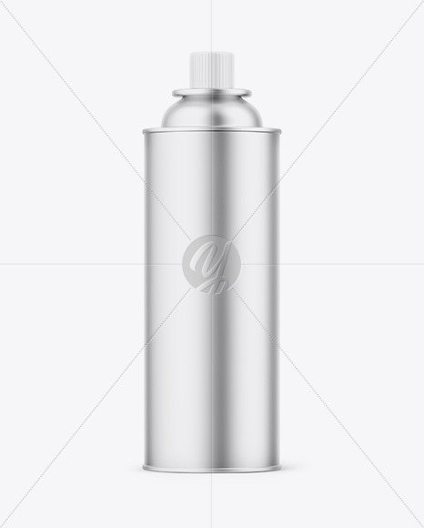 Matte Metallic Aerosol Can Mockup