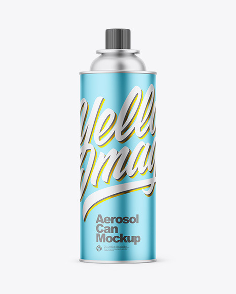 Matte Metallic Aerosol Can Mockup - Matte+Metallic+Bottle+Mockup+Yellow+Author