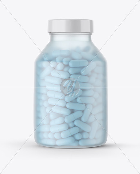 Frosted Pills Bottle Mockup