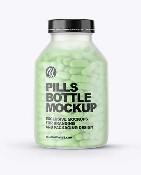 Frosted Pills Bottle Mockup - 5+Supplement+Capsule+Bottle+Mockups