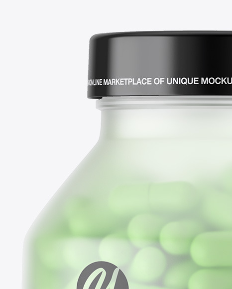 Frosted Pills Bottle Mockup