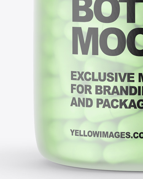 Frosted Pills Bottle Mockup