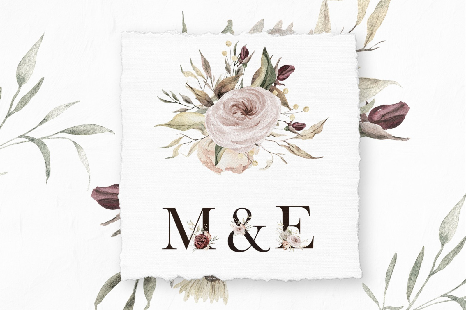 Dried flowers watercolor collection Dried flowers watercolor collection