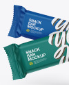 Two Matte Snack Bars Mockup