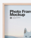 Wooden A4 Frame Mockup