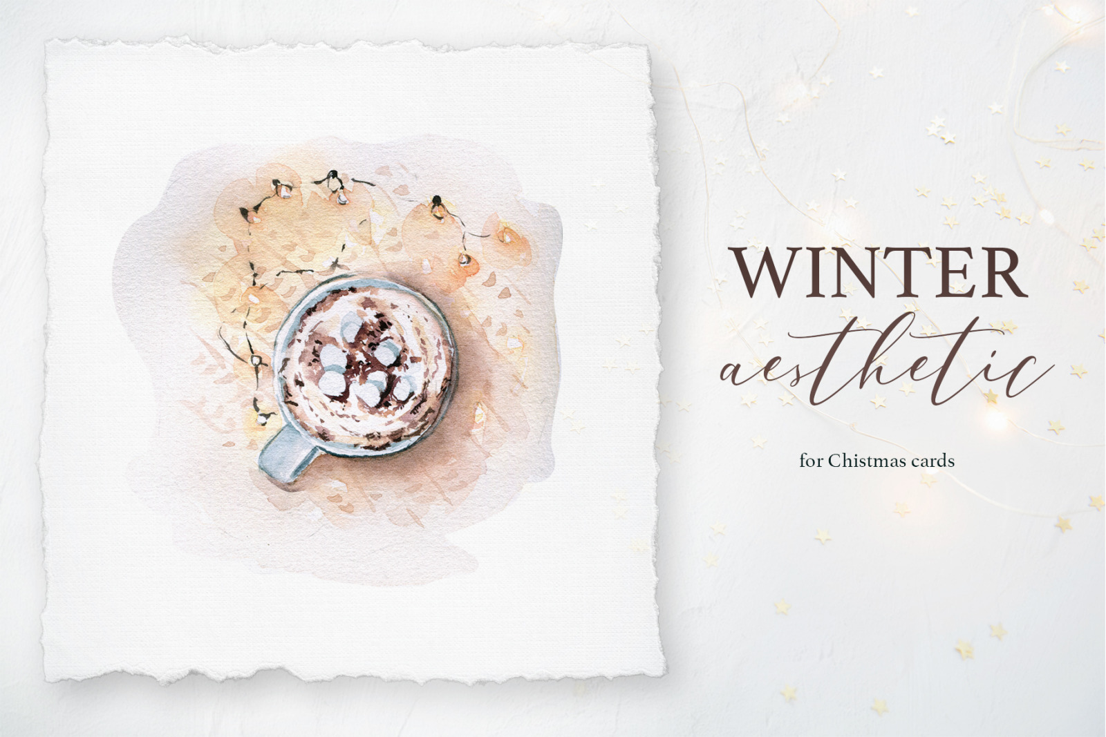 Winter Season Watercolor collection, fashioon, foods watercolor christmas elements Winter Season Watercolor collection, fashioon, foods watercolor christmas elements
