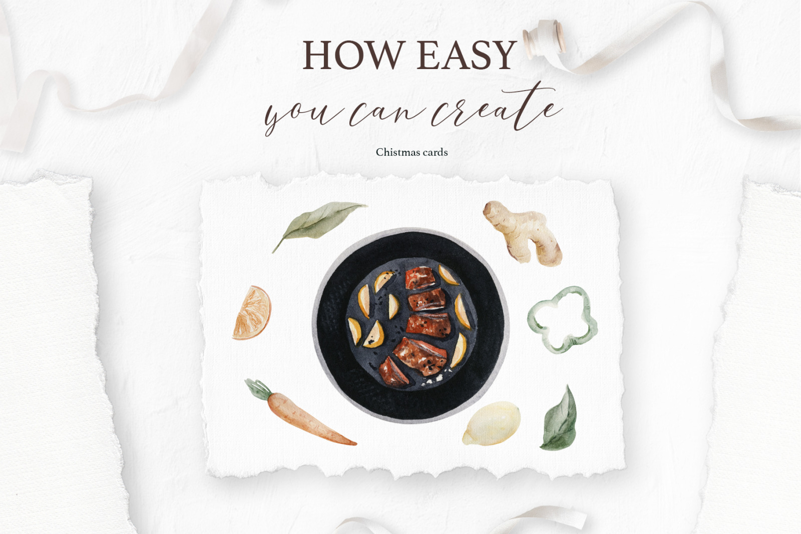 Winter Season Watercolor collection, fashioon, foods watercolor christmas elements Winter Season Watercolor collection, fashioon, foods watercolor christmas elements