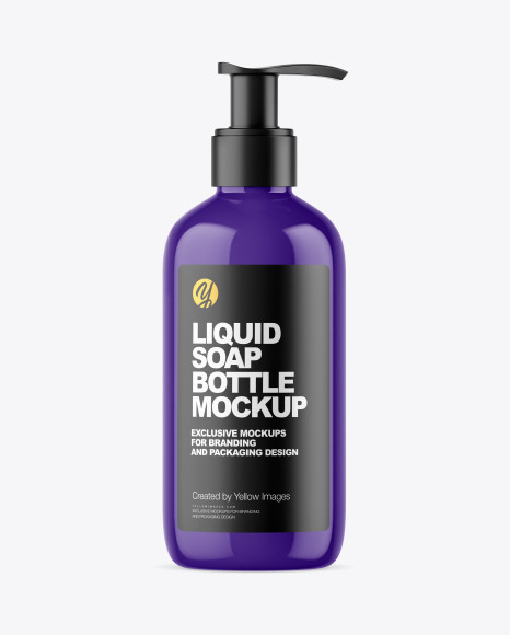 Glossy Liquid Soap Bottle Mockup