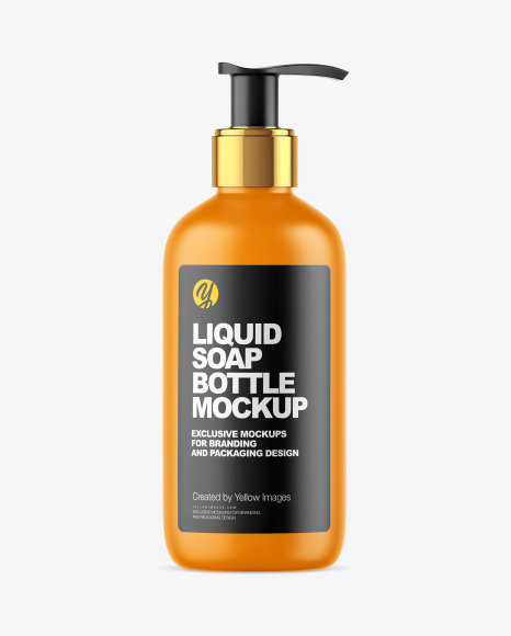 Matte Liquid Soap Bottle Mockup