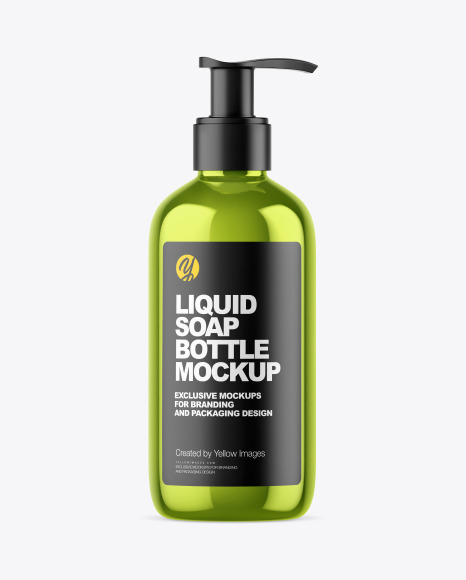 Metallic Liquid Soap Bottle Mockup