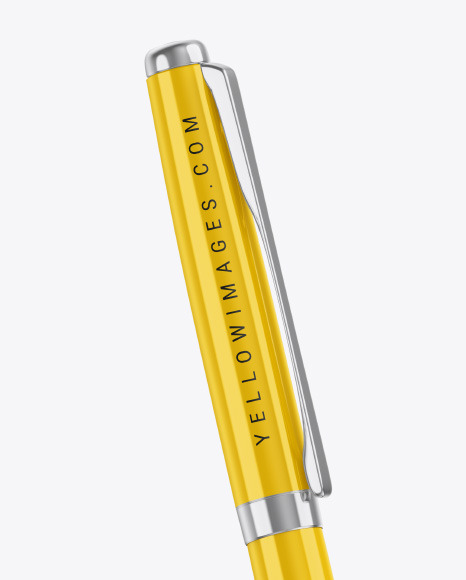 Glossy Pen w/ Metallic Finish Mockup