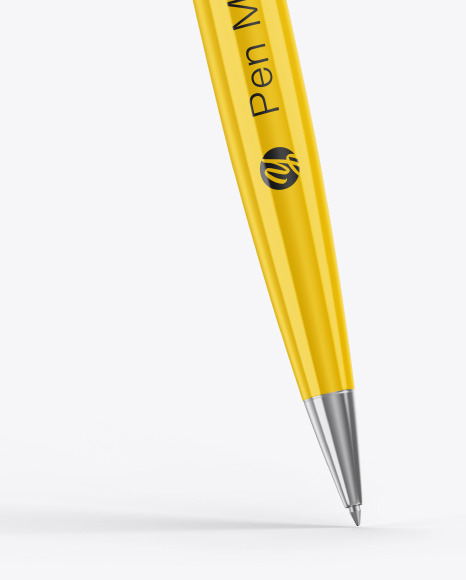 Glossy Pen w/ Metallic Finish Mockup