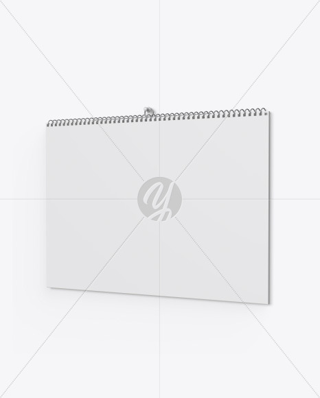 Matte Wall Calendar w/ Pin Mockup