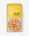 Opened Matte Pizza Box Mockup