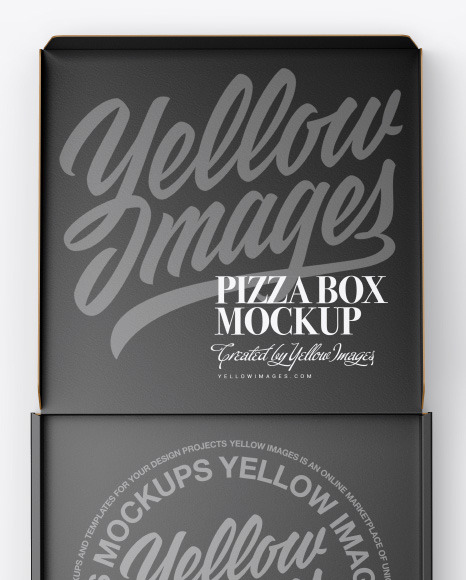 Opened Matte Pizza Box Mockup